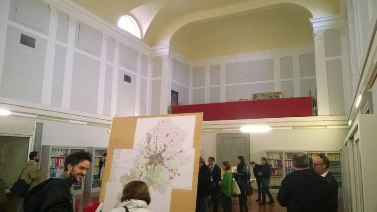 Ottobre 2015: presentazione pubblica dei progetti per il Ridotto del Teatro Bonci (ancora occupato dagli uffici dell'Urbanistica comunale)