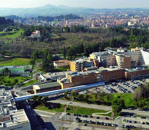 L'ospedale "Bufalini" di Cesena visto dall'alto (foto archivio Corriere Cesenate)