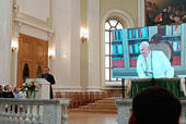Papa Francesco incontro i giovani russi (foto cathmos.ru)