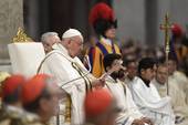 Vaticano, 6 gennaio 2024: papa Francesco celebra la Santa Messa per l’Epifania. Foto Vatican Media/SIR