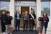 Nella foto, un momento dell'inaugurazione della nuova sede di Forlì. Foggetti è il terzo da sinistra