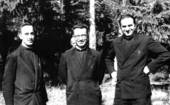Germania 1958 - Don Aldo Casadei, al centro, tra don Silvano Ridolfi e don Guido Severi