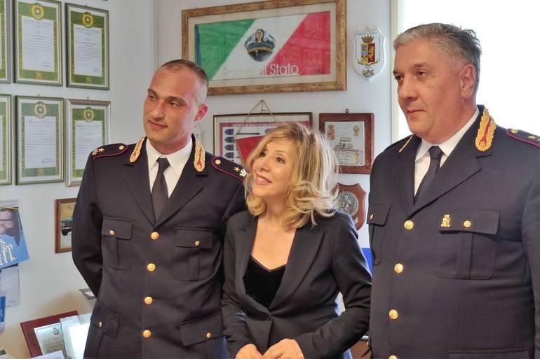 Il commissario capo Romagnoli, la questora Bignardi, il commissario Mattei