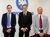 Nella foto il presidente Confcommercio cesenate Augusto Patrignani, il direttore Giorgio Piastra e il vicedirettore Alberto Pesci