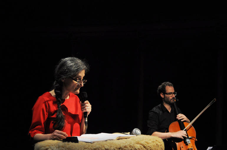 Esercizi sulla Divina Commedia con Chiara Guidi e Francesco Guerri al teatro Comandini