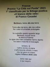 Il medico-poeta Franco Casadei vince a Firenze il primo premio