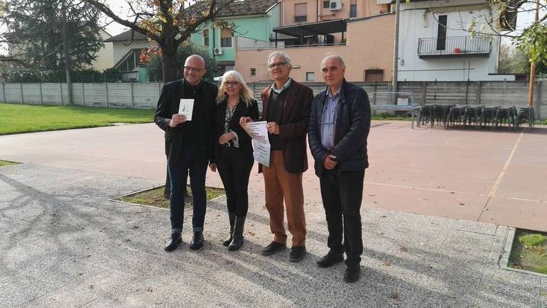 Da sinistra Diego Angeloni, Mariacristina Meschiari, Renato Lelli e Romano Fabbri