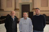 da sinistra nella foto l'assessore Carlo Verona, Leonardo Belli e Paolo Zanfini