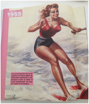 Nell'anno dedicato alla donna dall'Ute, la pin-up del 1955 scelta come immagine è opera del cesenate Rino Albertarelli, celebre disegnatore e autore di fumetti fra cui una indimenticabile versione di Kit Carson. 