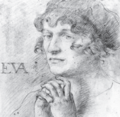  Eva, matita di Gino Barbieri (Biblioteca Malatestiana, Cesena)