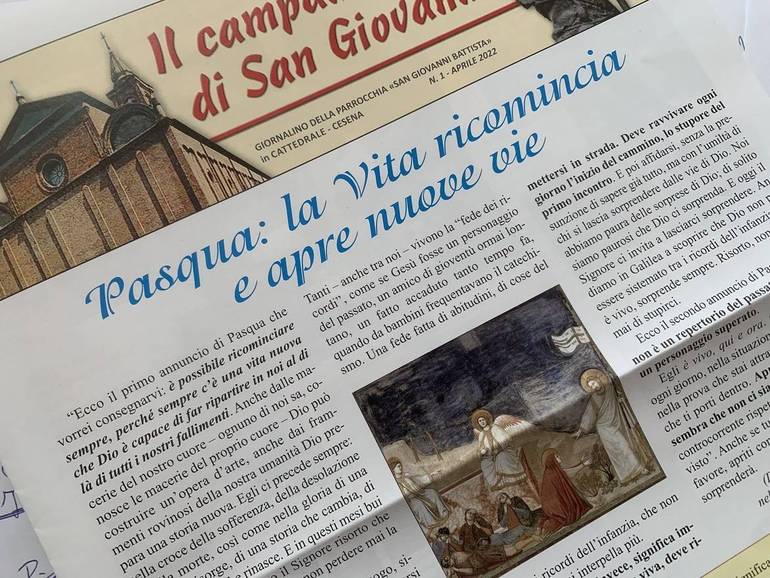 La prima pagina del giornale della parrocchia della Cattedrale