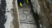 Mosaico ritrovato in via Strinati a Cesena