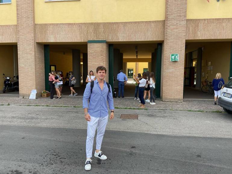 lo studente Corrado Fabbri Corrado del liceo "Vincenzo Monti" di Cesena