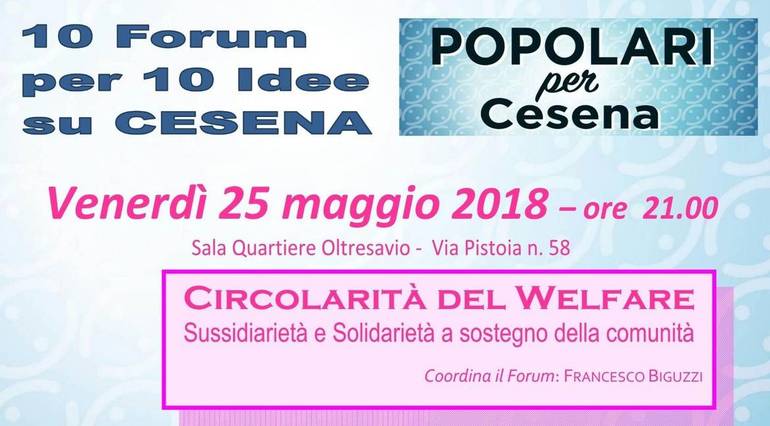 Popolari per Cesena: incontro sul welfare circolare