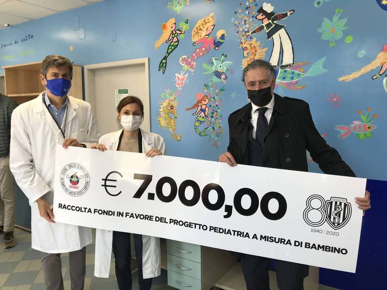 Raccolta fondi Cesena Fc, assegno solidale alla pediatria