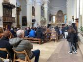 Nel foto, un momento dei funerali di ieri nella chiesa di San Domenico