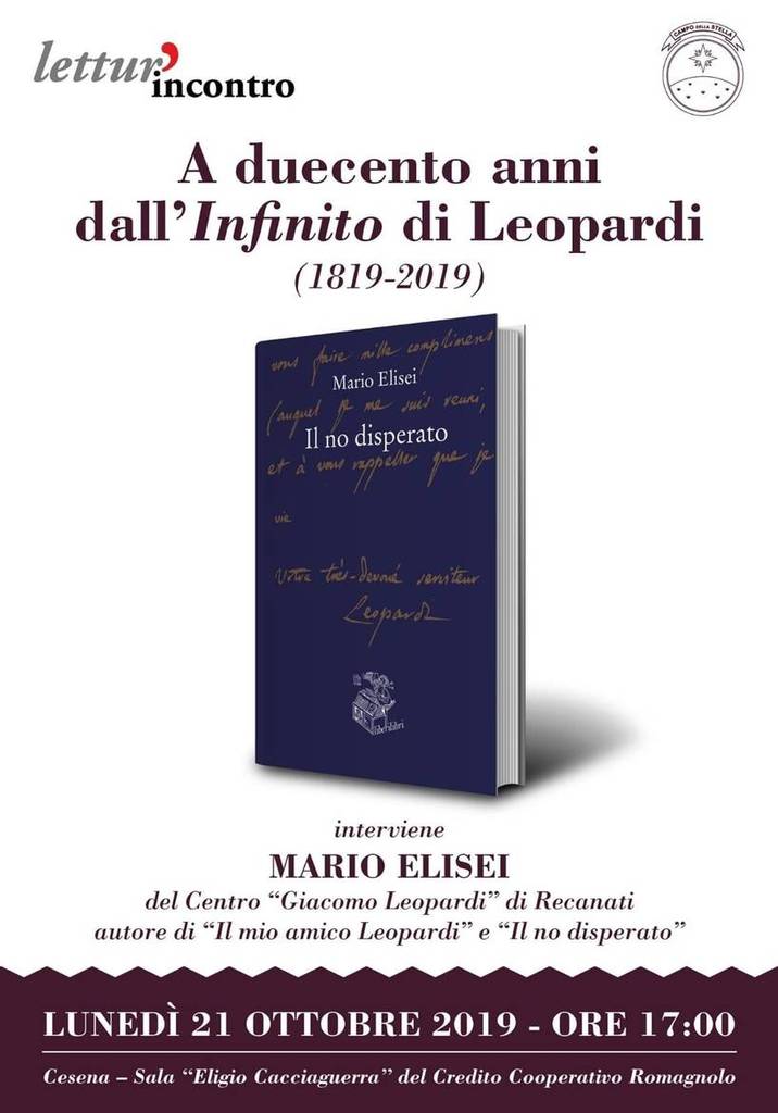 Un incontro con Mario Elisei "A duecento anni dal'Infinito di Leopardi"