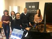 L'assessore Castorri con Luca Ceccaroni e alcune docenti di musica cesenati