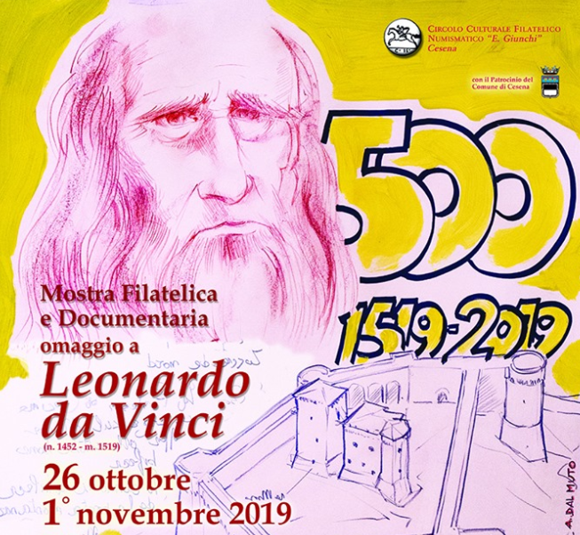 Una mostra documentaria e filatelica su Leonardo Da Vinci