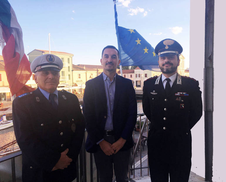Il saluto del sindaco di Cesenatico al comandante dei Carabinieri uscente