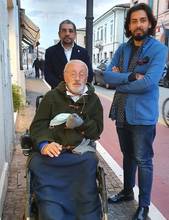 Nella foto da destra  Denis j. Romagnoli, Marco Marcovic, Il maestro Terino Romagnoli. Foto Lia Briganti