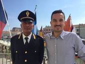 A destra il sindaco Matteo Gozzoli in una foto d'archivio