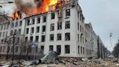 Foto Ansa/SIR. La città di Kharkiv colpita dalle bombe