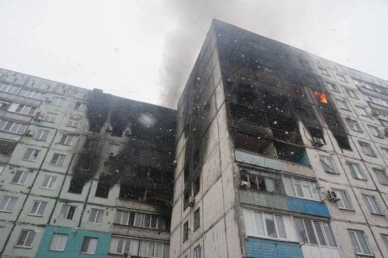 Ucraina, città di Kharkiv: palazzo bombardato (Foto Chiesa greco-cattolica ucraina)