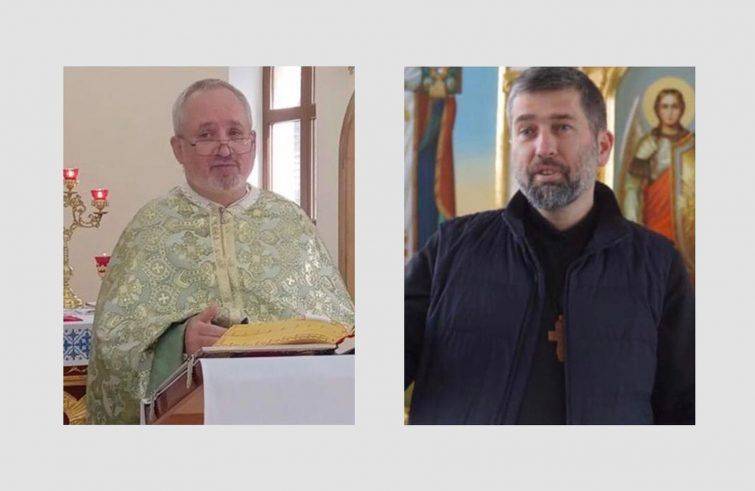 I due sacerdoti detenuti a Berdyansk (Foto Ugcc)