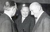Da sinistra: De Gasperi, Adenauer e Schuman. Foto agensir.it