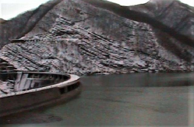 L'invaso di Ridracoli, immagine odierna della webcam sulla diga alle ore 8