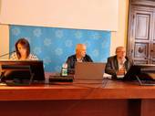 Nella foto un momento della conferenza stampa. Il presidente Carlo Battistini ha illustrato gli interventi 