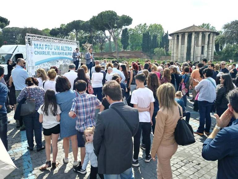 Nella foto un momento della manifestazione tenutasi a Roma sabato scorso