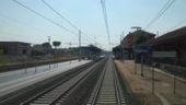 La stazione di Cesena vista dalla coda di un Intercity