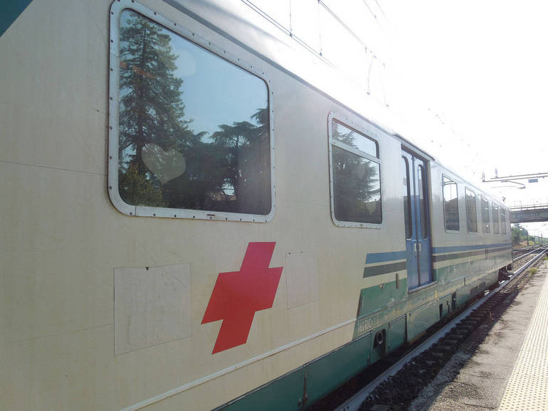 Treno ospedale a Cesena - agosto 2014 - Foto Archivio Corriere Cesenate