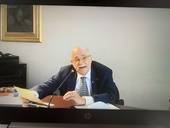 Nella foto il presidente della Camera di commercio Romagna, Alberto Zambianchi durante il webinar di questa mattina