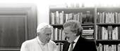 Ratzinger e Odifreddi (foto archivio)
