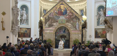 Il Papa a Santa Maria degli Angeli (screen da Vatican Media Live)