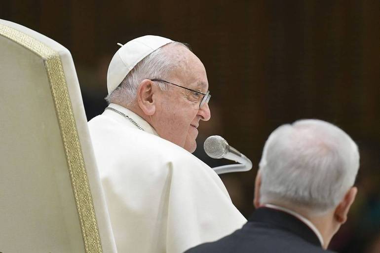 Papa Francesco all'udienza generale del 31 gennaio 2024. Foto Vatican Media/SIR