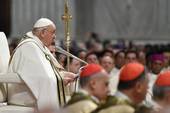 Vaticano, 24 dicembre 2023: Papa Francesco presiede la Messa della Notte di Natale. Foto Vatican Medfia/SIR
