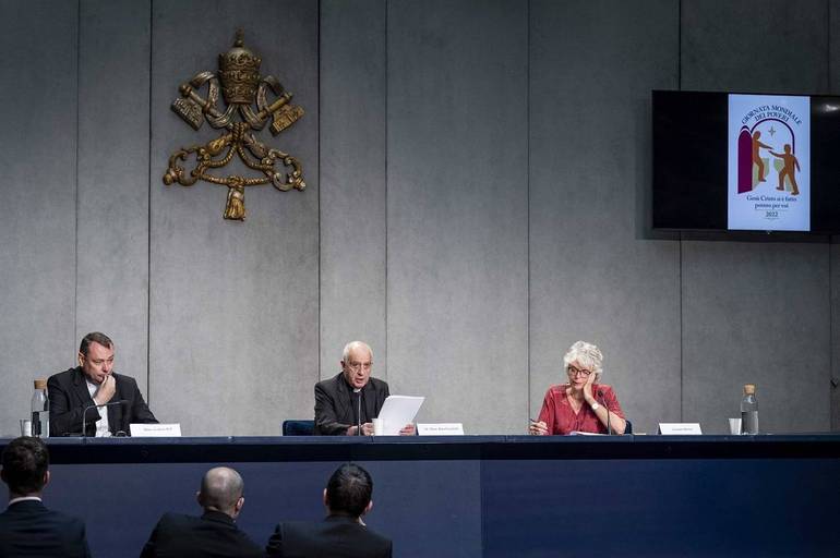 Roma, 14 giugno 2022: conferenza stampa di presentazione del Messaggio del Papa per la Giornata mondiale dei poveri, in programma il 13 novembre. Foto Siciliani-Gennari/SIR