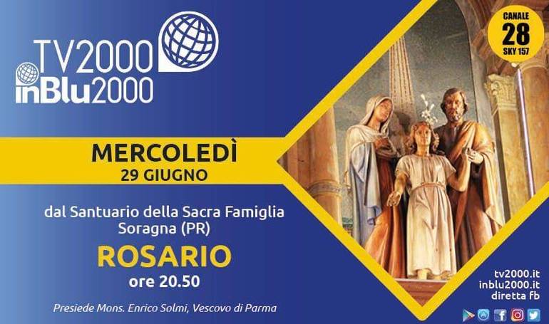 Prega con noi: il Rosario da Soragna (Parma) su Tv2000 e InBlu2000