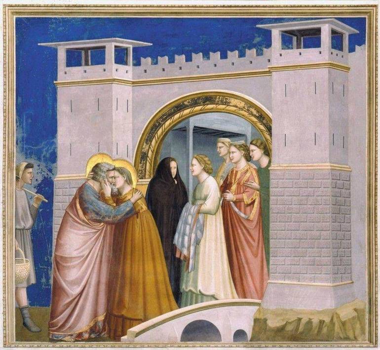 Giotto, "Incontro alla porta aurea" (cappella Scrovegni)