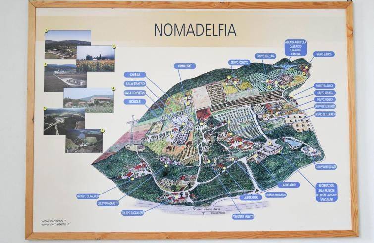 Mappa di Nomadelfia - Foto AgenSir