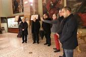 Nella foto di P.G. Marini un momento dell'inaugurazione avvenuta questa mattina della mostra "I doni dei papi" all'interno del museo della Cattedrale.
