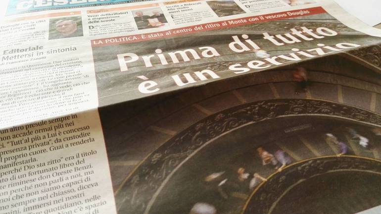 La prima pagina del Corriere Cesenate in edicola da oggi dedicata alla politica. Prima di tutto è un servizio