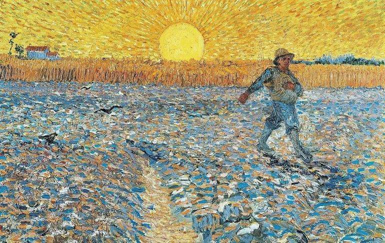 Van Gogh, "Seminatore al tramonto"
