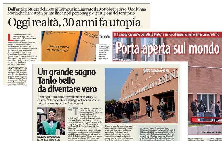 Speciale Università a Cesena, e molto altro, sul Corriere Cesenate di questa settimana