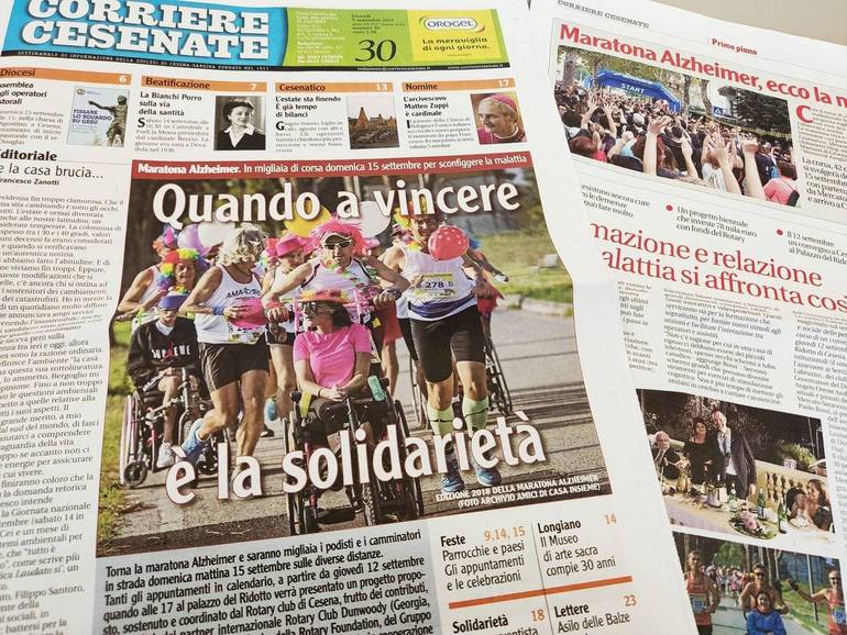 Sul Corriere Cesenate di domani uno speciale su maratona Alzheimer e lotta alle demenze