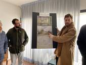 L'architetto Pier Currà illustra il progetto durante la conferenza stampa di questa mattina
